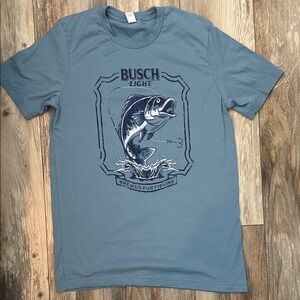 Busch Light Brewed for Fishing Blue T-Shirt Large